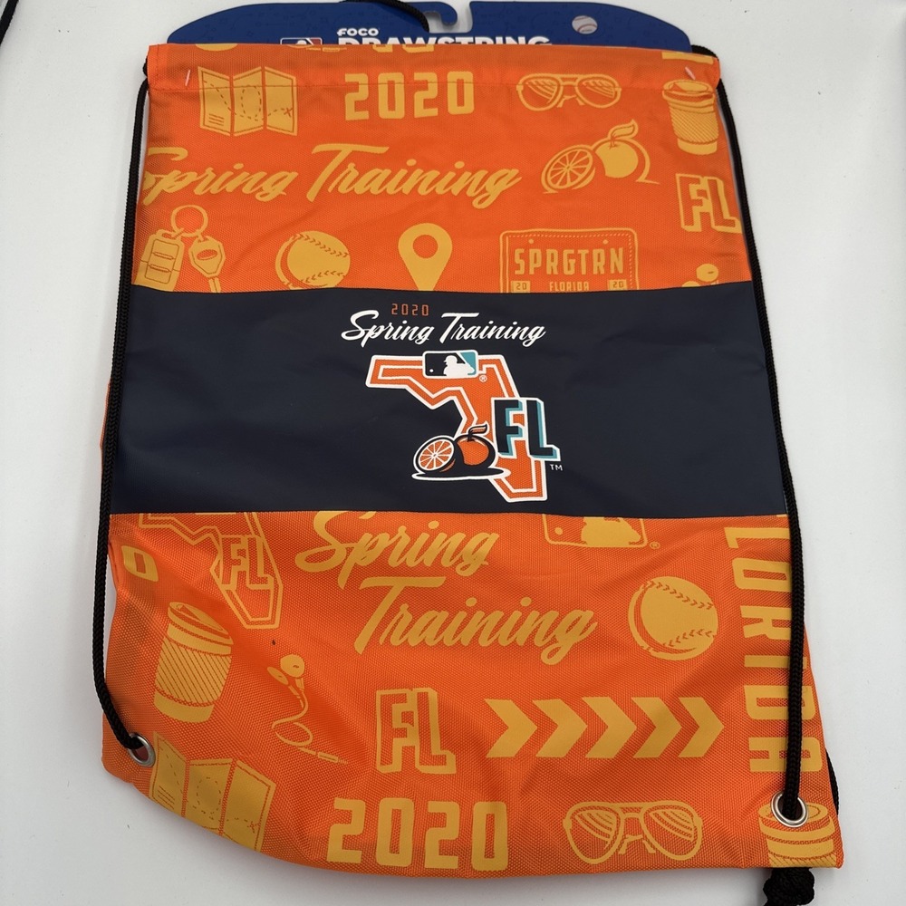 MLB Drawstring Backpack Florida Spring Training 2020 Bag FOCO Orange‎ NEW
